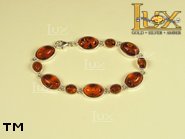 Jewellery SILVER sterling bracelet.  Stone: amber. TAG: ; name: B-487; weight: 11.8g.