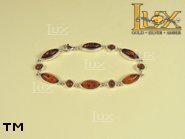 Jewellery SILVER sterling bracelet.  Stone: amber. TAG: ; name: B-505; weight: 10.4g.