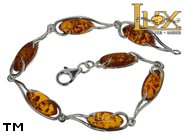 Jewellery SILVER sterling bracelet.  Stone: amber. TAG: ; name: B-925; weight: 8g.