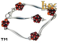 Jewellery SILVER sterling bracelet.  Stone: amber. TAG: nature; name: B-A62; weight: 9.2g.