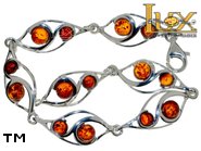 Jewellery SILVER sterling bracelet.  Stone: amber. TAG: nature; name: B-A66; weight: 8g.