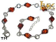 Jewellery SILVER sterling bracelet.  Stone: amber. TAG: ; name: B-C19BB; weight: 6.6g.