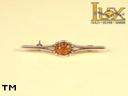 Jewellery SILVER sterling brooche.  Stone: amber. TAG: ; name: BR-143; weight: 2.7g.