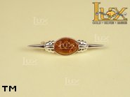 Jewellery SILVER sterling brooche.  Stone: amber. TAG: ; name: BR-603; weight: 3.5g.