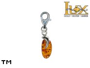 Jewellery SILVER sterling charm.  Stone: amber. TAG: ; name: CH-908; weight: 1.3g.