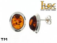 Jewellery SILVER sterling earrings.  Stone: amber. TAG: clasic; name: E-002-3; weight: 2.7g.