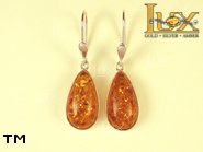 Jewellery SILVER sterling earrings.  Stone: amber. TAG: ; name: E-02AM; weight: 3.2g.