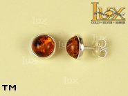 Jewellery SILVER sterling earrings.  Stone: amber. TAG: ; name: E-043O08; weight: 2.4g.