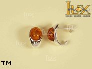 Jewellery SILVER sterling earrings.  Stone: amber. TAG: ; name: E-065; weight: 4g.