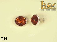 Jewellery SILVER sterling earrings.  Stone: amber. TAG: ; name: E-220; weight: 4.7g.