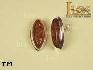 Jewellery SILVER sterling earrings.  Stone: amber. TAG: ; name: E-221-1; weight: 4.5g.