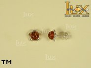 Jewellery SILVER sterling earrings.  Stone: amber. TAG: nature; name: E-281; weight: 1.4g.