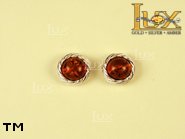 Jewellery SILVER sterling earrings.  Stone: amber. TAG: ; name: E-285; weight: 2.8g.