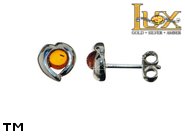 Jewellery SILVER sterling earrings.  Stone: amber. TAG: ; name: E-315; weight: 2g.