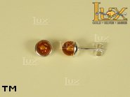 Jewellery SILVER sterling earrings.  Stone: amber. TAG: ; name: E-336-1; weight: 1.9g.