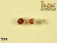 Jewellery SILVER sterling earrings.  Stone: amber. TAG: ; name: E-336-2; weight: 2.4g.