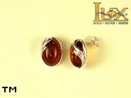 Jewellery SILVER sterling earrings.  Stone: amber. TAG: ; name: E-357; weight: 3g.