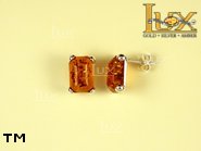 Jewellery SILVER sterling earrings.  Stone: amber. TAG: ; name: E-359; weight: 2.1g.