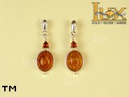 Jewellery SILVER sterling earrings.  Stone: amber. TAG: ; name: E-365; weight: 2.7g.