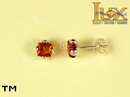 Jewellery SILVER sterling earrings.  Stone: amber. TAG: ; name: E-387; weight: 1.5g.