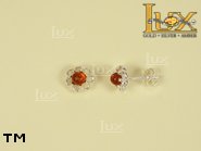 Jewellery SILVER sterling earrings.  Stone: amber. TAG: nature; name: E-393; weight: 1.6g.