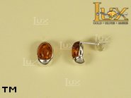 Jewellery SILVER sterling earrings.  Stone: amber. TAG: ; name: E-394; weight: 2g.