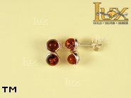 Jewellery SILVER sterling earrings.  Stone: amber. TAG: ; name: E-399; weight: 2.8g.