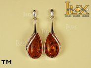 Jewellery SILVER sterling earrings.  Stone: amber. TAG: clasic; name: E-400; weight: 5.7g.