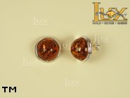 Jewellery SILVER sterling earrings.  Stone: amber. TAG: ; name: E-415; weight: 3.9g.