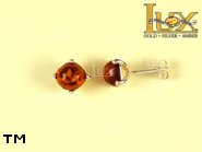 Jewellery SILVER sterling earrings.  Stone: amber. TAG: ; name: E-417; weight: 2.1g.