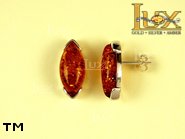 Jewellery SILVER sterling earrings.  Stone: amber. TAG: ; name: E-440; weight: 4.7g.