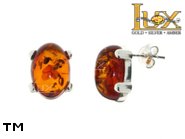 Jewellery SILVER sterling earrings.  Stone: amber. TAG: ; name: E-443-2; weight: 5.5g.