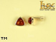 Jewellery SILVER sterling earrings.  Stone: amber. TAG: ; name: E-451; weight: 2g.