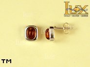 Jewellery SILVER sterling earrings.  Stone: amber. TAG: ; name: E-457; weight: 2g.