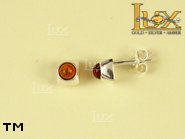 Jewellery SILVER sterling earrings.  Stone: amber. TAG: ; name: E-465; weight: 1.4g.