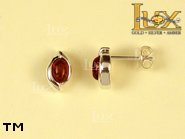 Jewellery SILVER sterling earrings.  Stone: amber. TAG: ; name: E-466; weight: 2g.