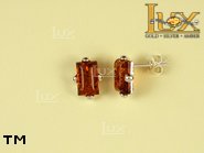 Jewellery SILVER sterling earrings.  Stone: amber. TAG: ; name: E-480; weight: 2.3g.