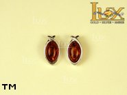 Jewellery SILVER sterling earrings.  Stone: amber. TAG: ; name: E-517; weight: 1.9g.