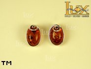 Jewellery SILVER sterling earrings.  Stone: amber. TAG: ; name: E-523; weight: 3.5g.