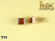 Jewellery SILVER sterling earrings.  Stone: amber. TAG: ; name: E-572; weight: 2.3g.