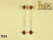 Jewellery SILVER sterling earrings.  Stone: amber. TAG: ; name: E-573; weight: 5g.