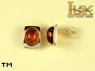 Jewellery SILVER sterling earrings.  Stone: amber. TAG: ; name: E-578; weight: 2.6g.