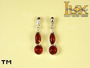 Jewellery SILVER sterling earrings.  Stone: amber. TAG: ; name: E-586SW; weight: 2.4g.