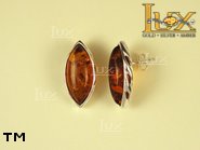 Jewellery SILVER sterling earrings.  Stone: amber. TAG: ; name: E-599S; weight: 4.95g.