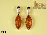 Jewellery SILVER sterling earrings.  Stone: amber. TAG: ; name: E-599SW; weight: 5.4g.