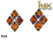 Jewellery SILVER sterling earrings.  Stone: amber. TAG: modern, clasic; name: E-657S; weight: 4.6g.