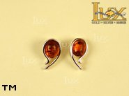 Jewellery SILVER sterling earrings.  Stone: amber. TAG: ; name: E-676; weight: 2.5g.