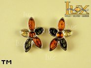 Jewellery SILVER sterling earrings.  Stone: amber. TAG: nature; name: E-682; weight: 3.4g.