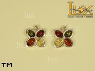 Jewellery SILVER sterling earrings.  Stone: amber. TAG: nature, modern; name: E-689; weight: 4.7g.
