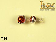 Jewellery SILVER sterling earrings.  Stone: amber. TAG: ; name: E-697; weight: 2.7g.